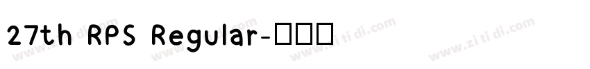 27th RPS Regular字体转换